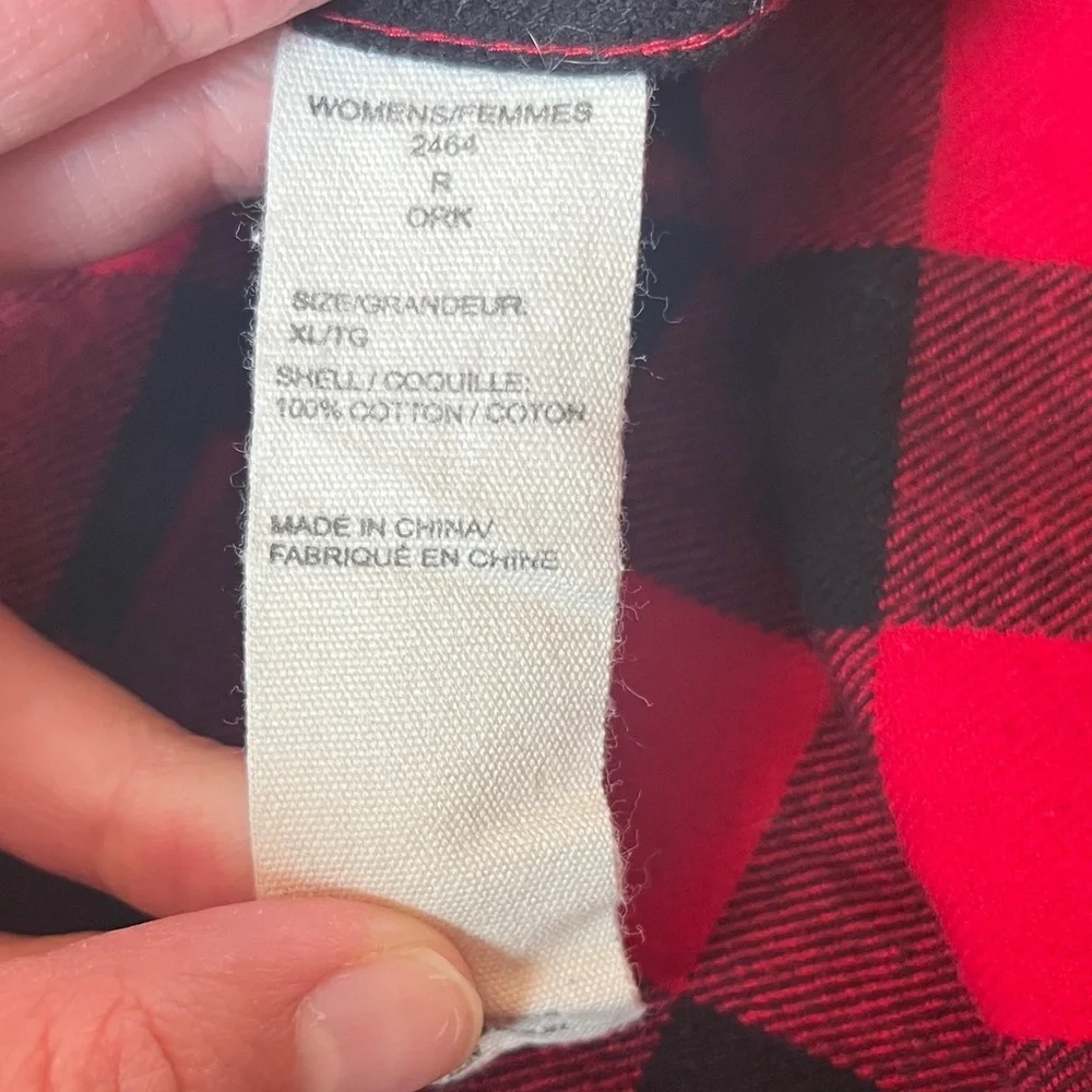 Woolrich Red and Black Plaid Flannel Shirt - Picture 4 of 5